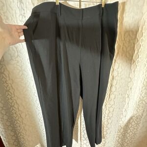 City Chic Women's Pull On Elastic Waist Crepe Textured Black Pants Size XXL (24)
